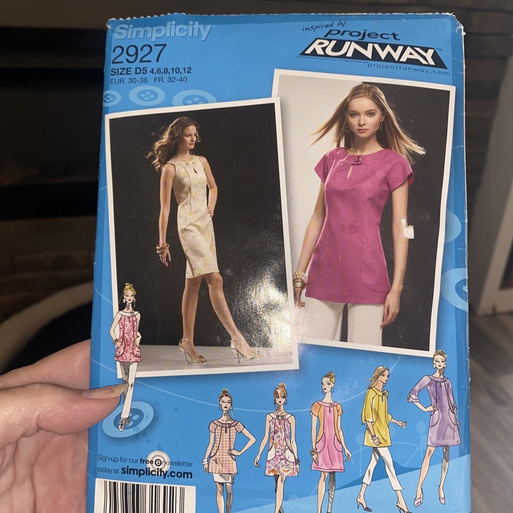 Simplicity 2927 Project Runway Dress Tunic Sewing Pattern Size 4-12 Uncut